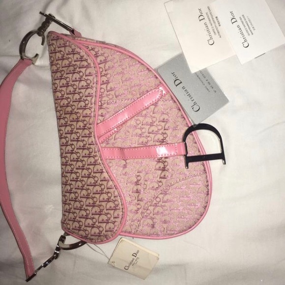 Christian Dior Totter Saddle Tote Beige Pink - Picture 6 of 6